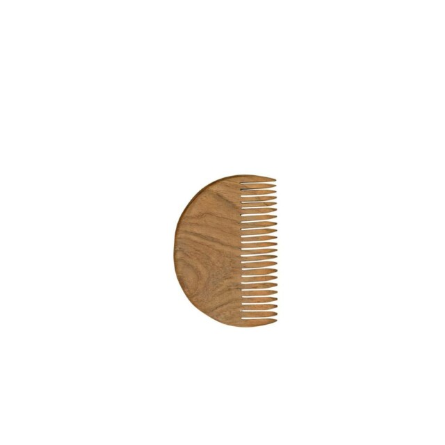 puinen tiikistä käsityönä valmistettu kampa, pienempi koko