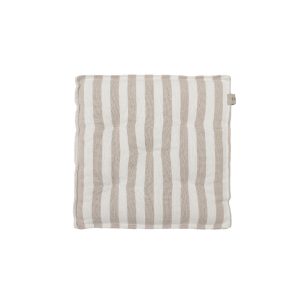 Beige raidallinen istuintyyny 45x45